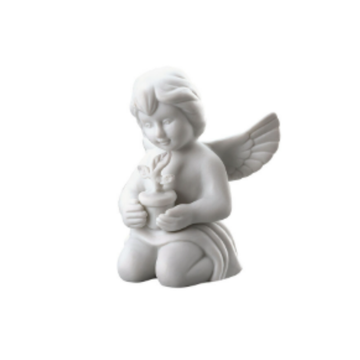 Angel with Flowerpot – White Porcelain Figurine by Rosenthal