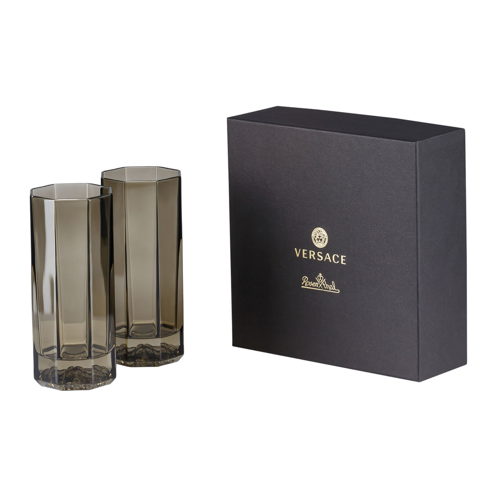 Medusa Lumiere Clear Set of 2 Long Drink glasses