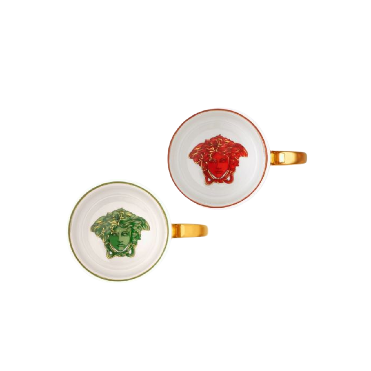 Versace Rosenthal Set of 2 Mugs (Garland- Red and Green)