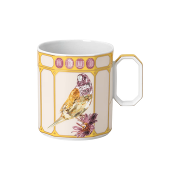 Swarovski x Rosenthal IDYLLIA Finch Yellow Mug with Handle