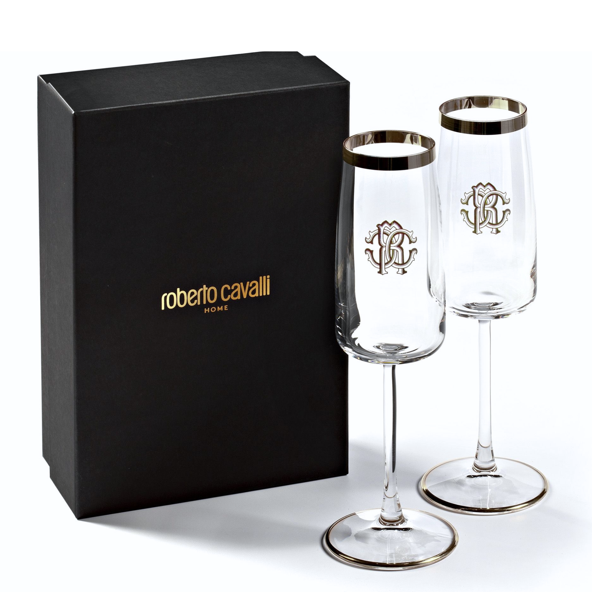 Roberto Cavalli Wine Glasses Set of 2 – Elegant Crystal Glassware | Hetvi Luxury