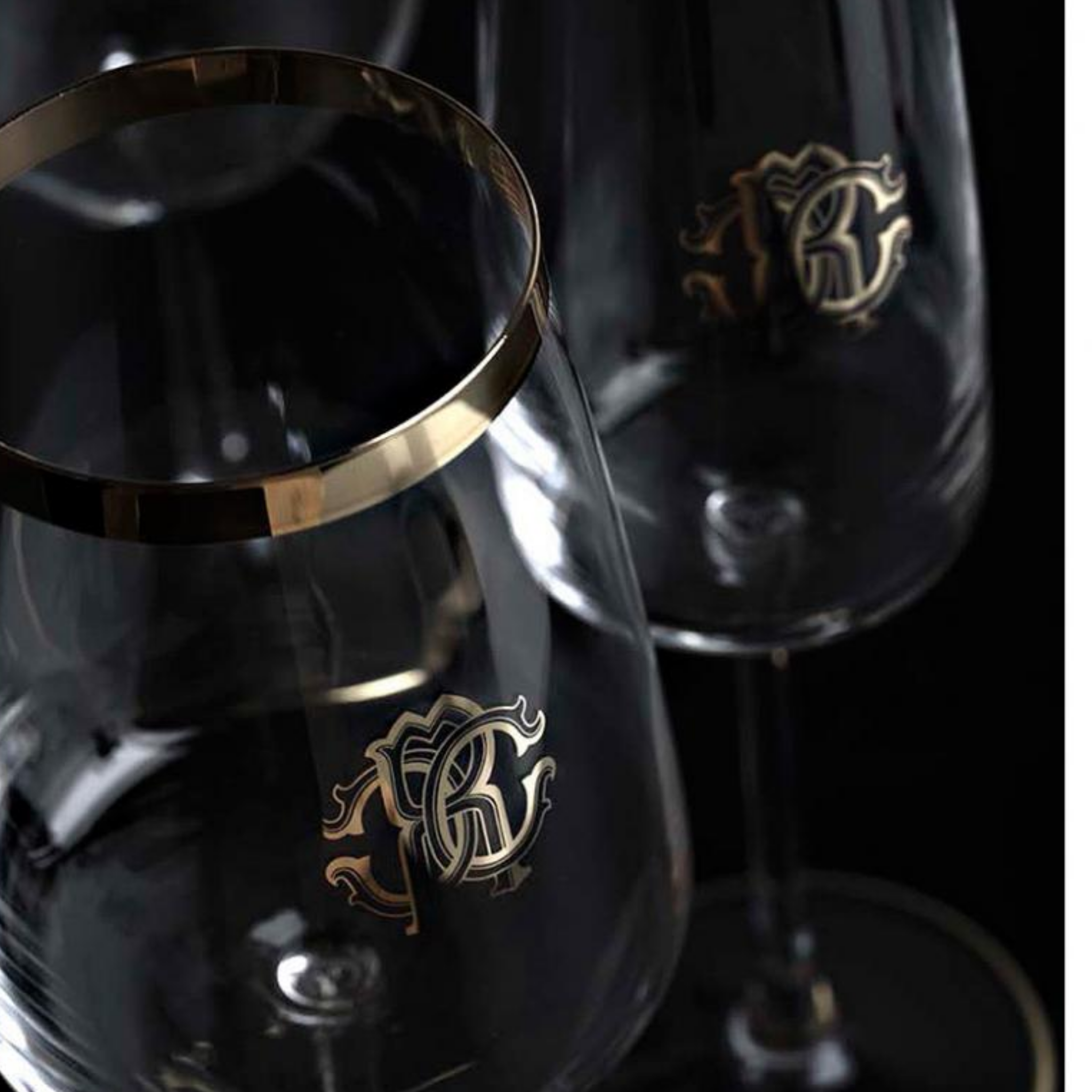 Roberto Cavalli Wine Glasses Set of 2 – Elegant Crystal Glassware | Hetvi Luxury