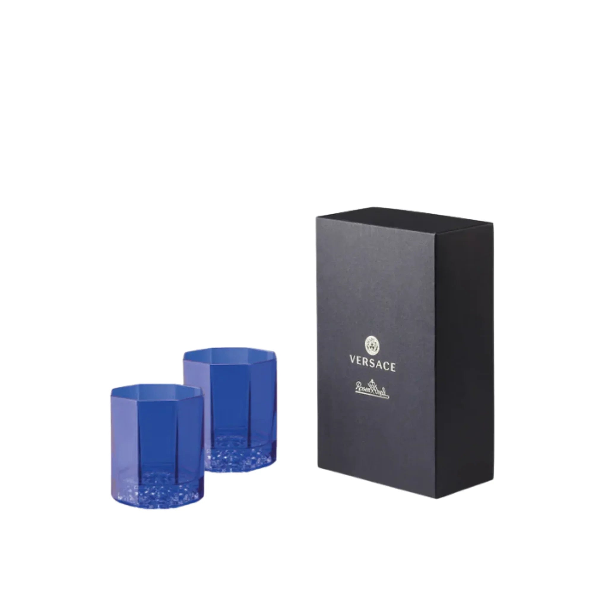 Medusa Lumiere Set of 2 Whisky Glasses – Versace Crystal Barware | Hetvi Luxury