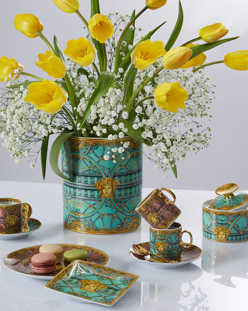 Versace Rosenthal Scala del Palazzo Verde Vase 18 cm