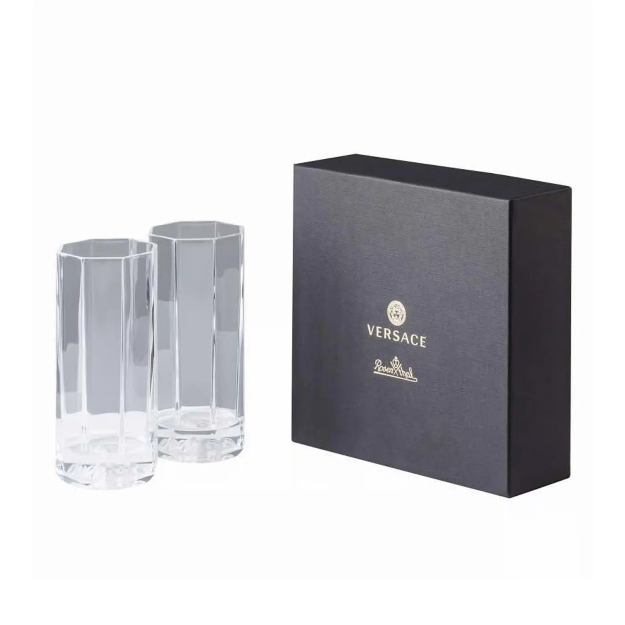 Medusa Lumiere Clear Set of 2 Long Drink glasses