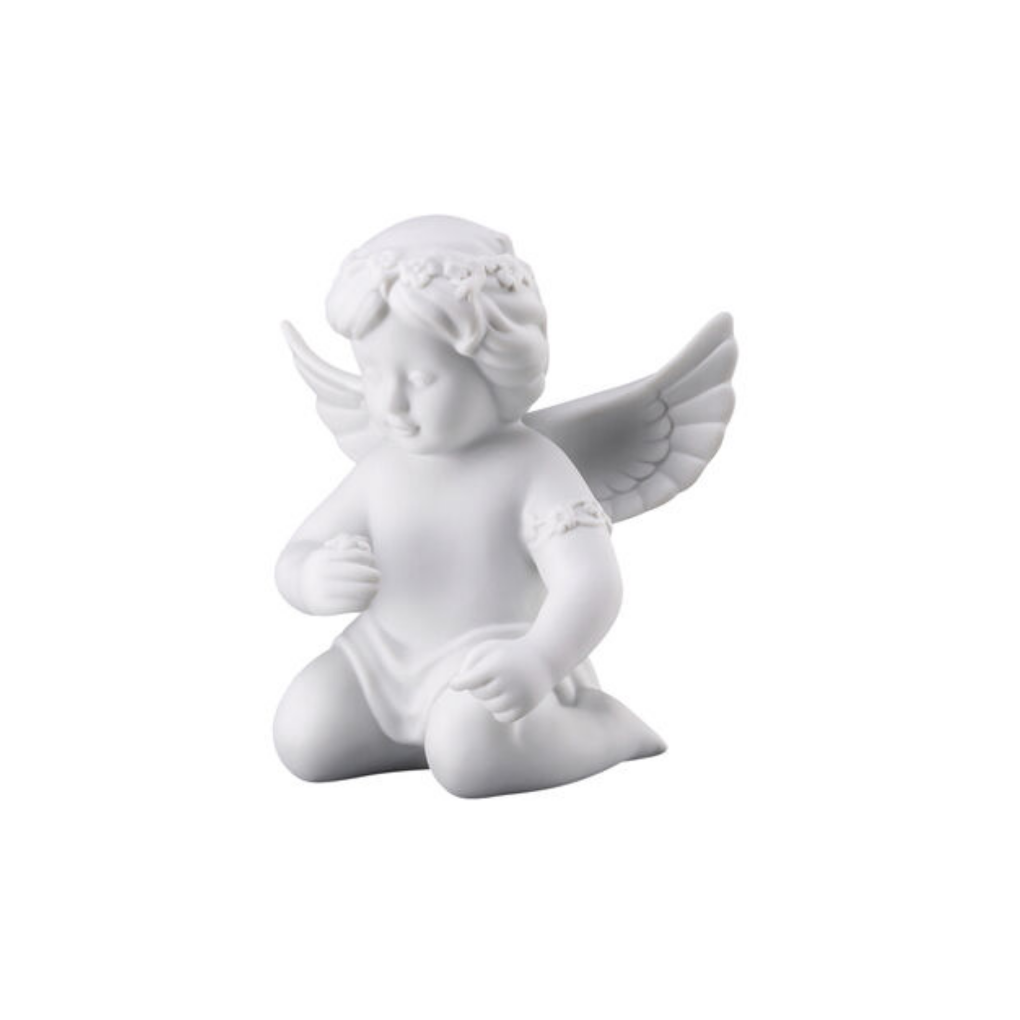 Angel with Floral Wreath – Rosenthal White Porcelain Figurine