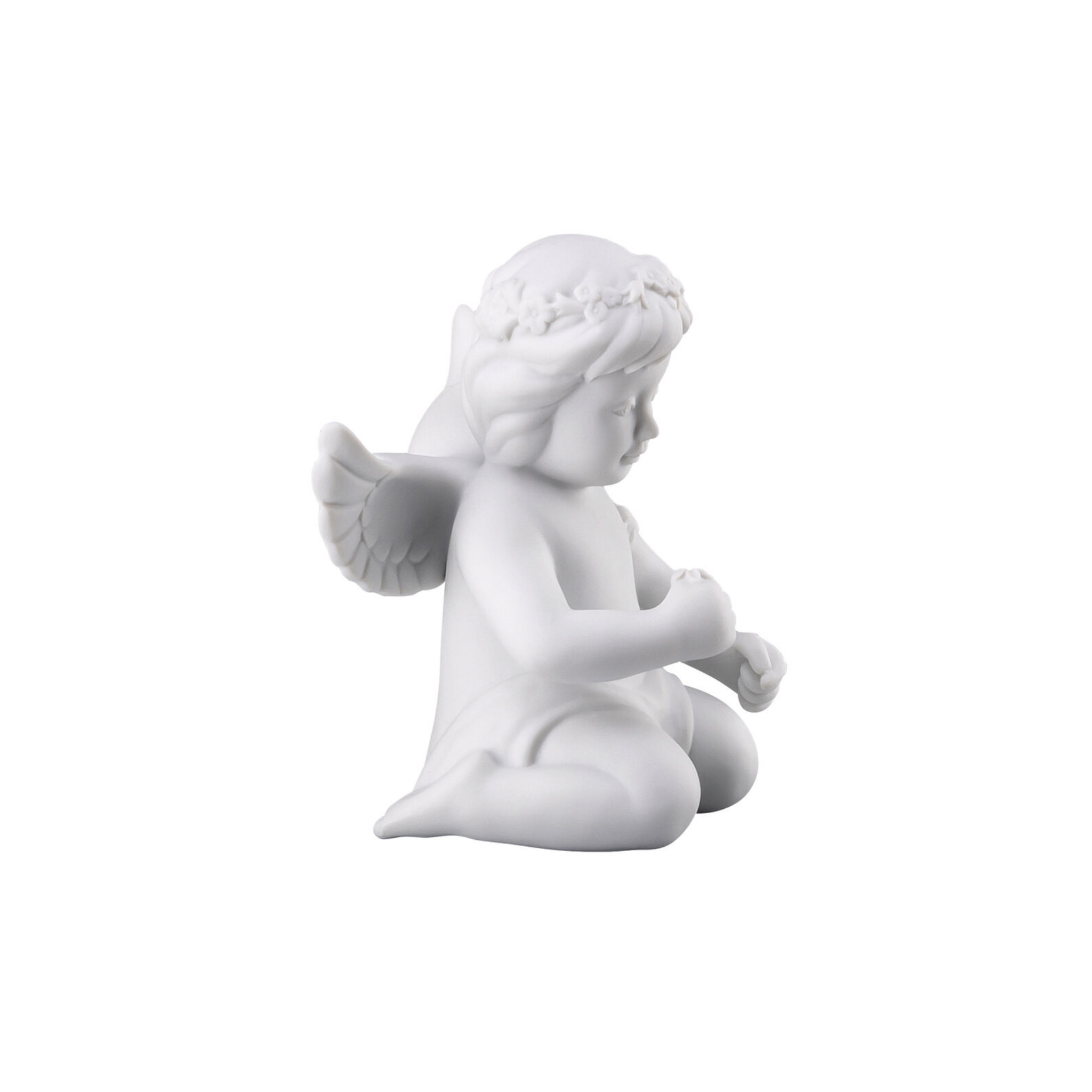 Angel with Floral Wreath – Rosenthal White Porcelain Figurine