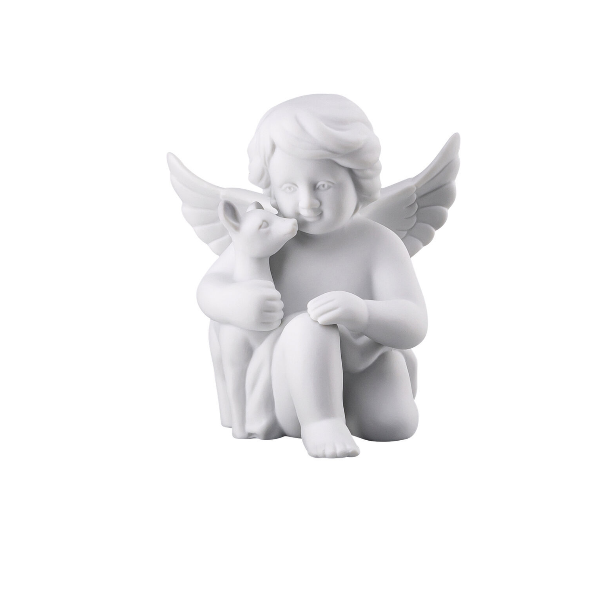 Angel with Bambi – Rosenthal White Porcelain Figurine