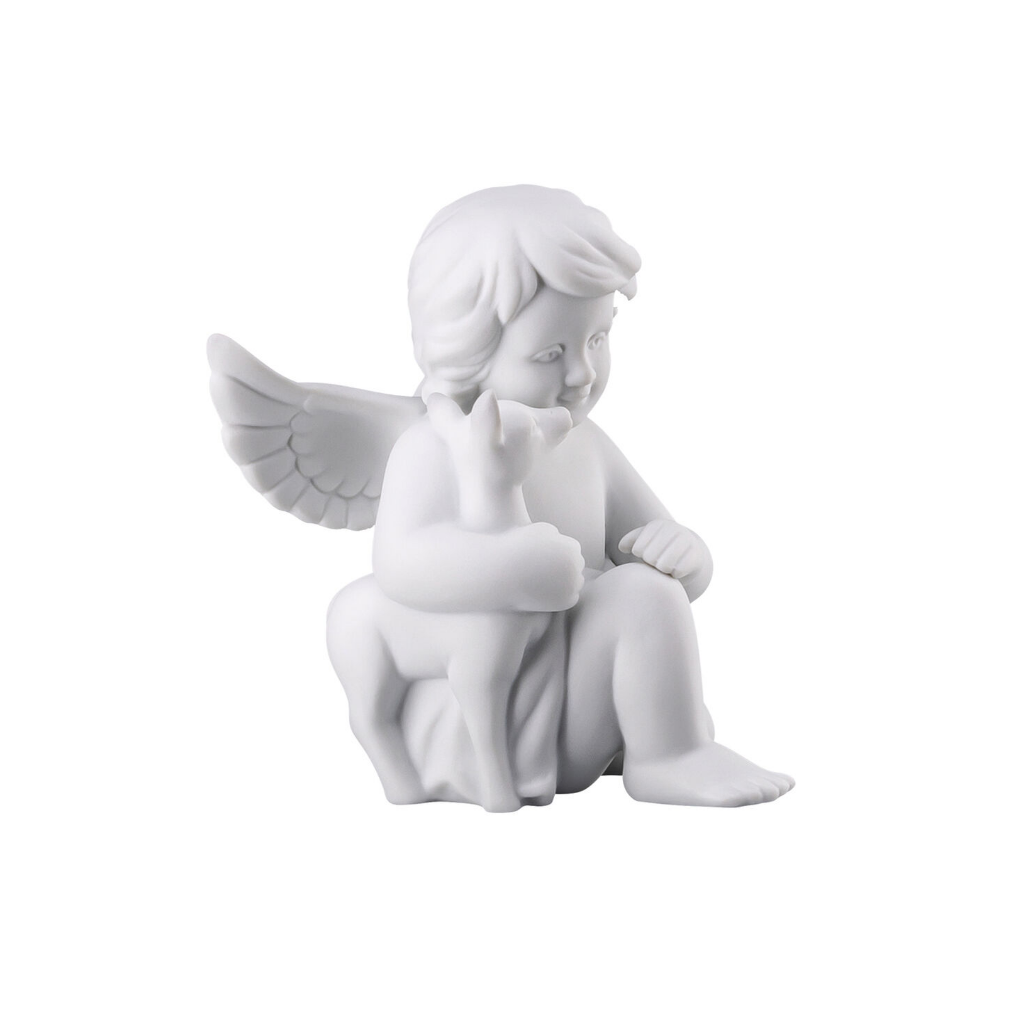 Angel with Bambi – Rosenthal White Porcelain Figurine