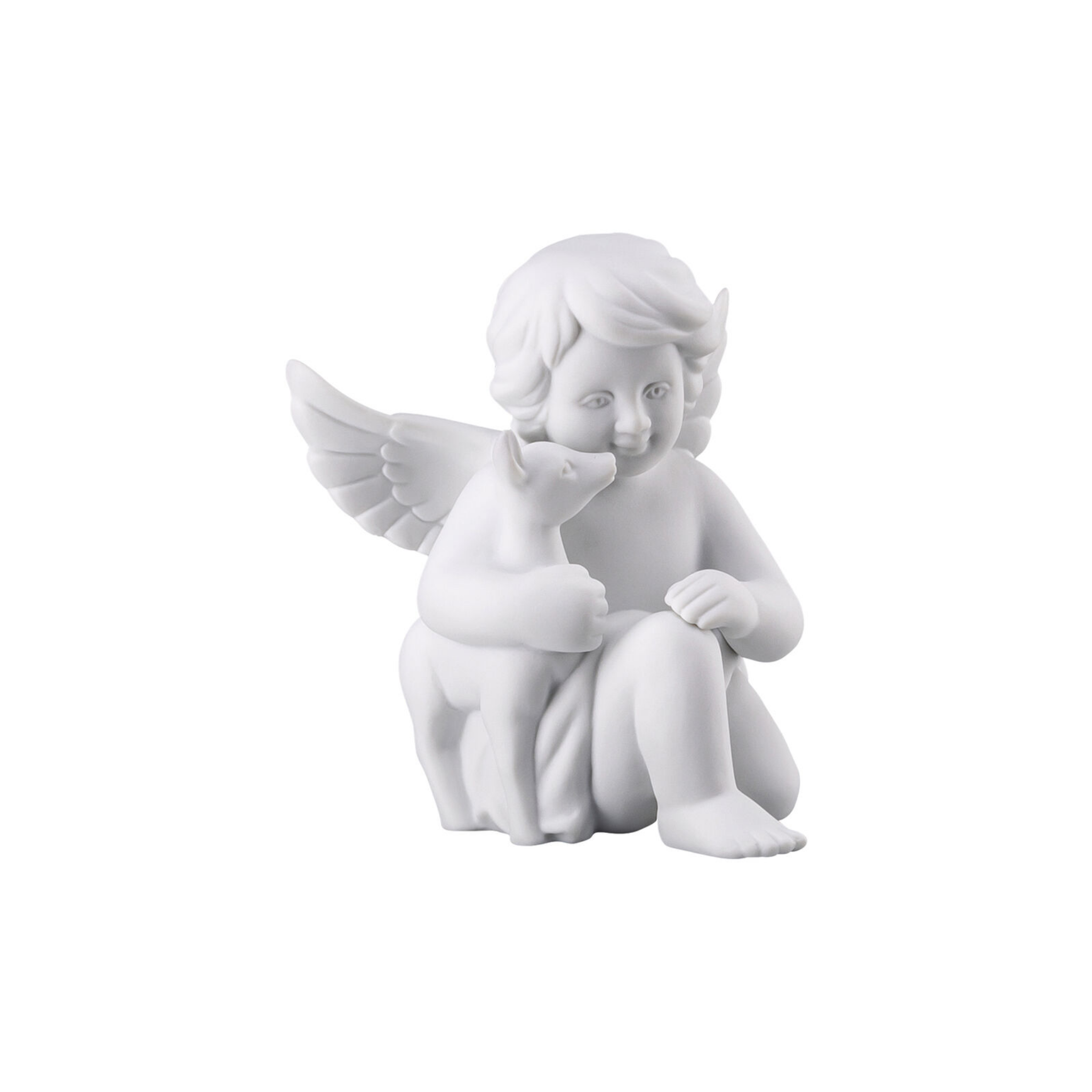 Angel with Bambi – Rosenthal White Porcelain Figurine