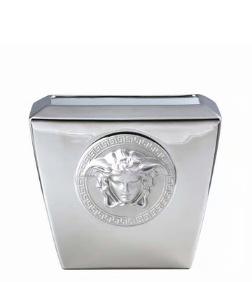 Versace Rosenthal Medusa Platin Vase 18 cm