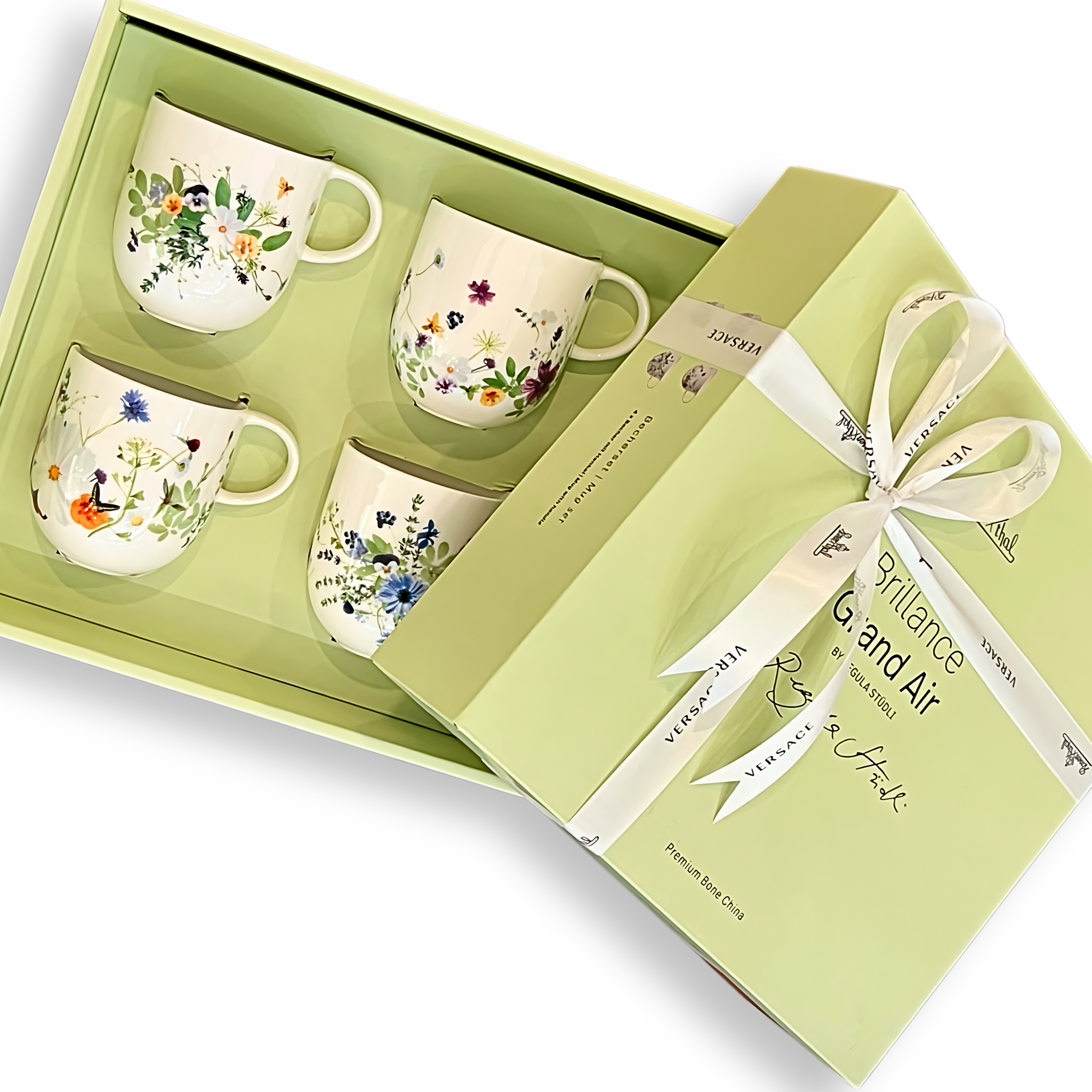 Brillance Grand Air – Mixed Set of 4 Mugs by Rosenthal