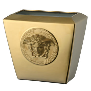 Versace Rosenthal Gold Porcelain Medusa Vase 18 cm